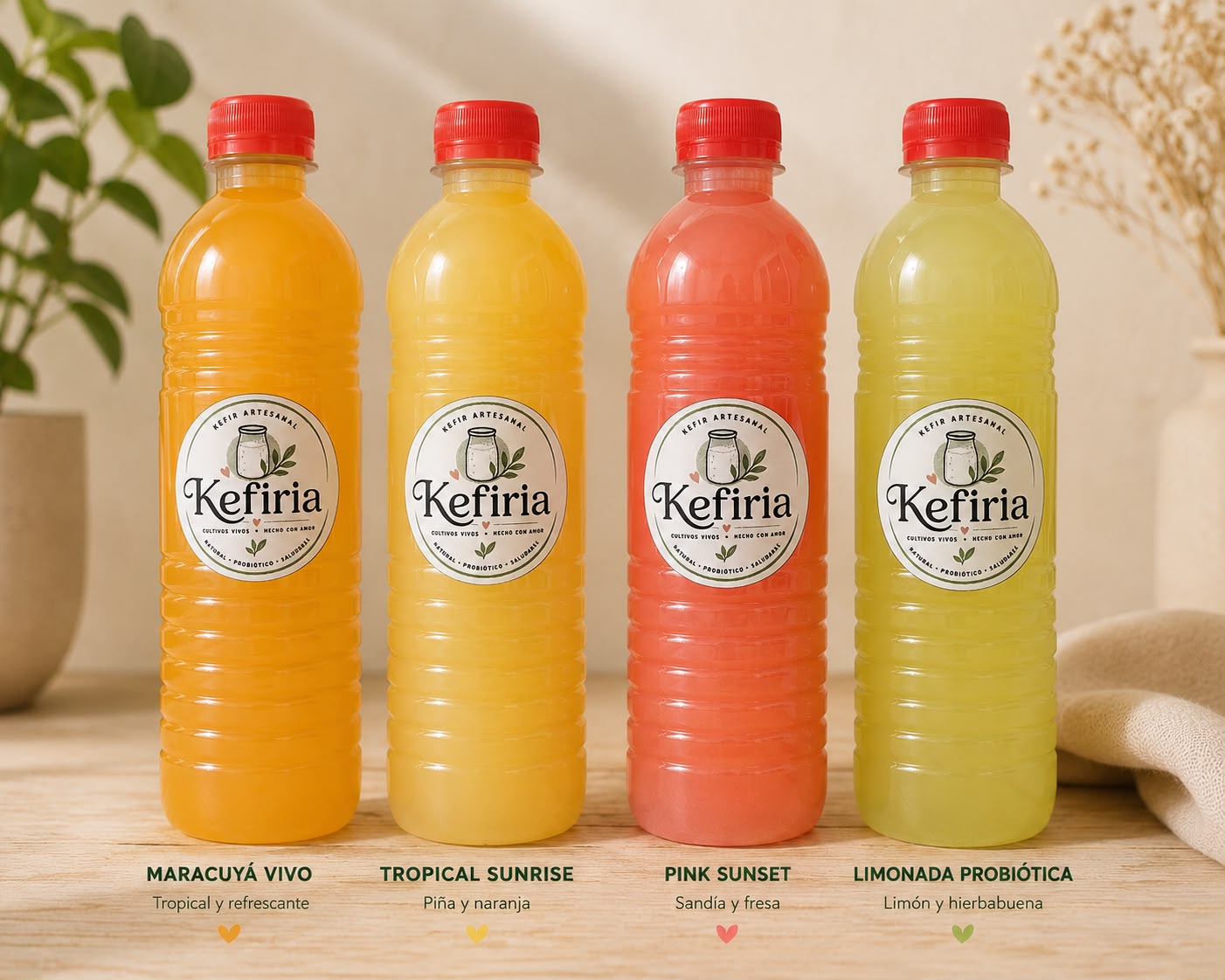 Kefiria Drinks con fruta natural