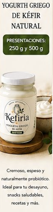 Yogur griego de k&eacute;fir de 250 gramos